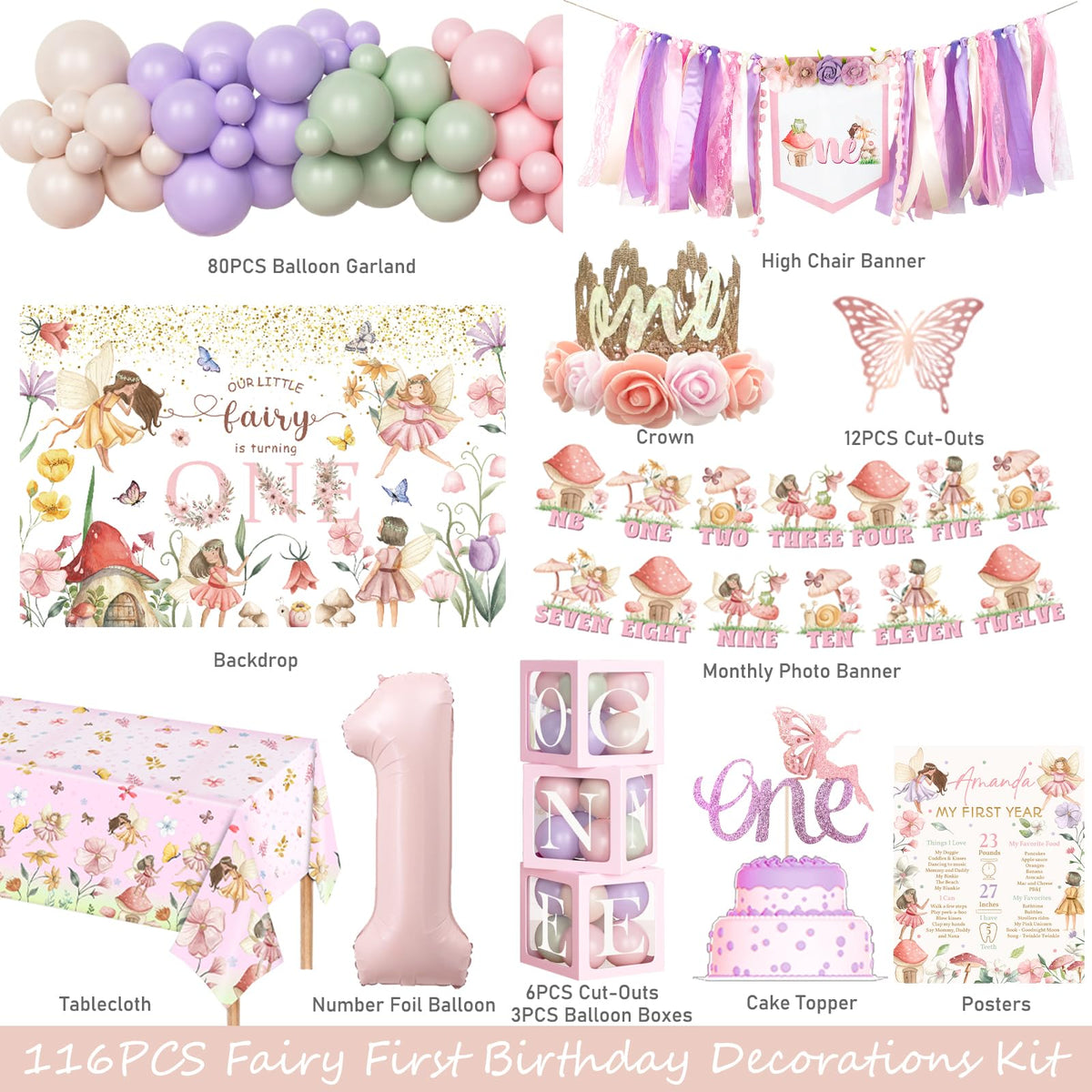 Fiesec flower balloons brighten the floral forest birthday vibe