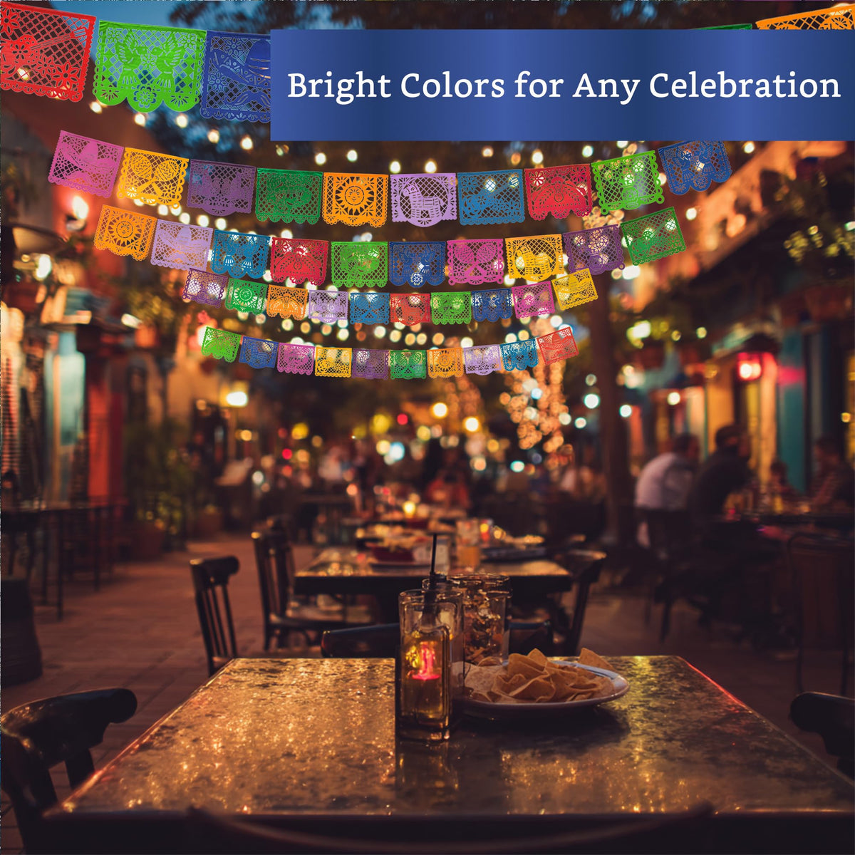 Fiesta Wraps flag cut-out detail—distinct shapes and colors