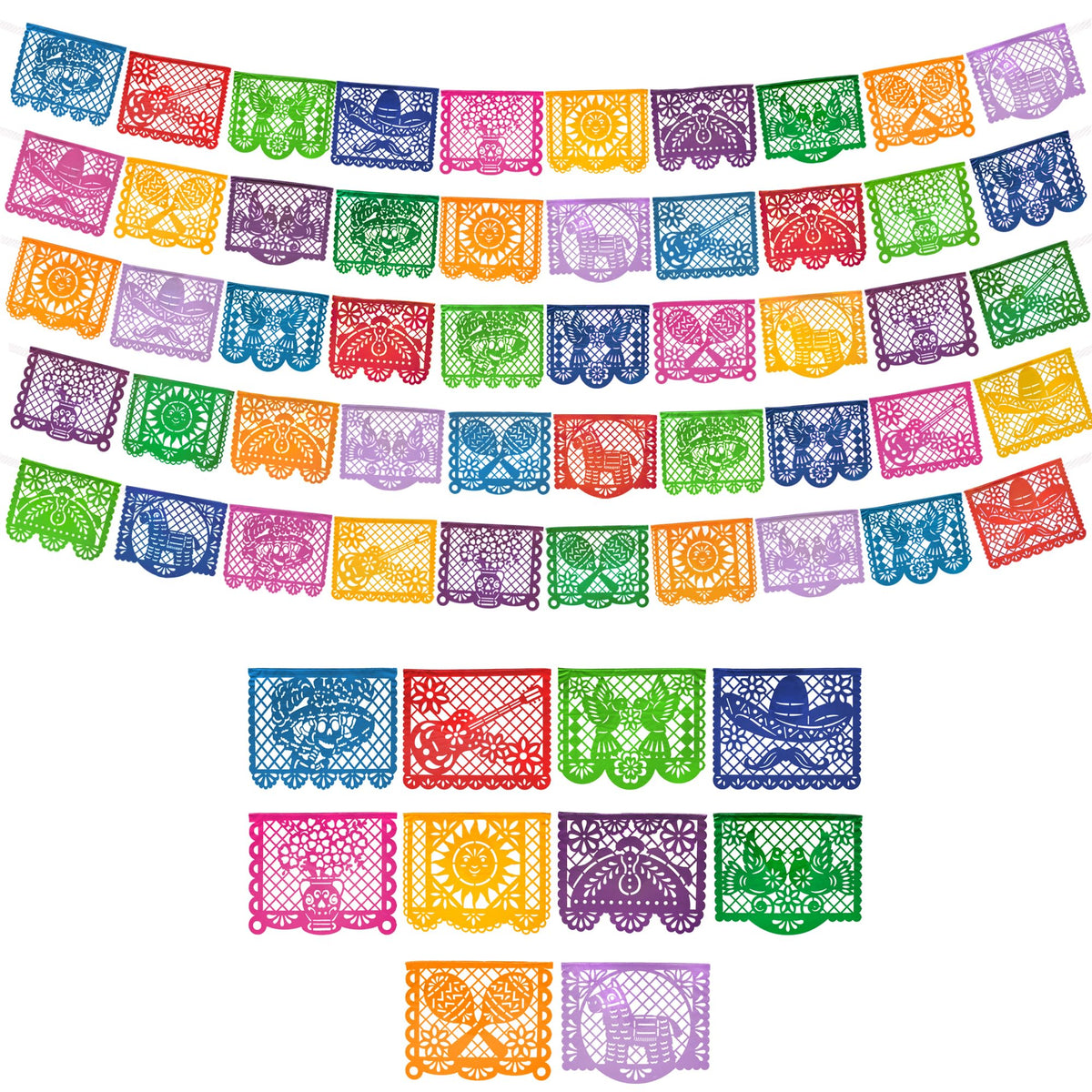 Fiesta Wraps Mexican party banner flags—vibrant designs for outdoor celebrations