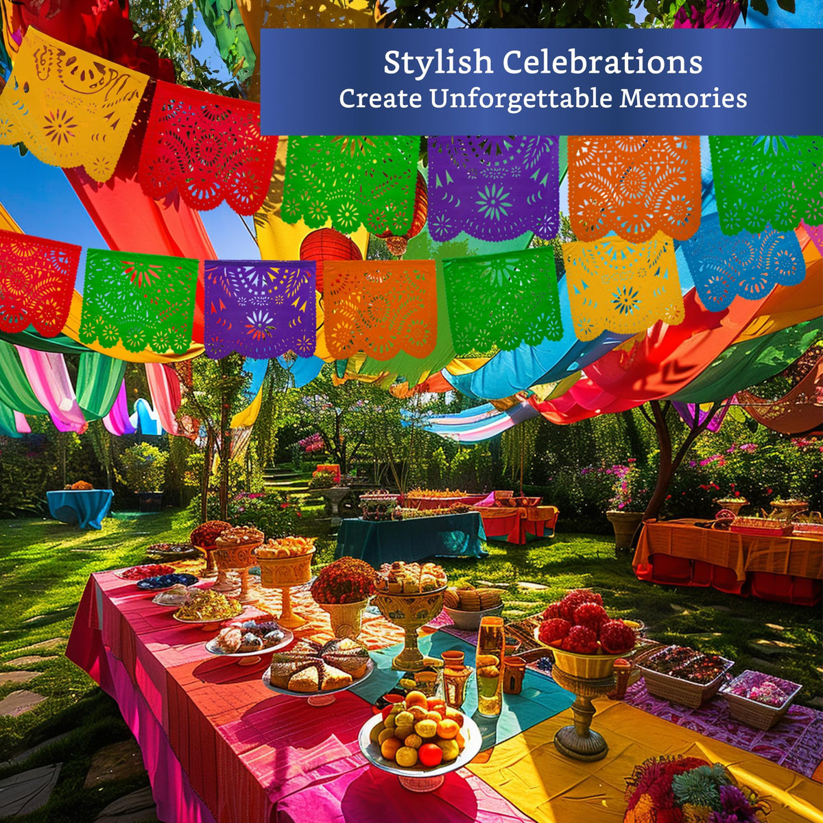 Fiesta Wraps weatherproof banner designed to withstand sun and rain.