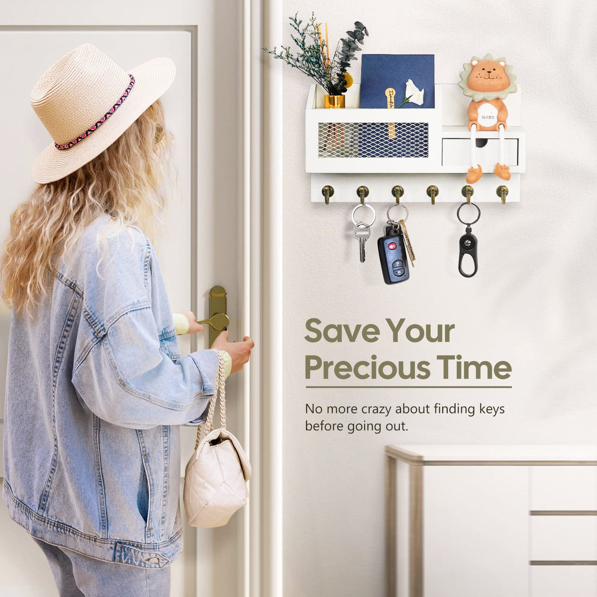 FifthQuarter wall organizer decor blending with home style and saving space.