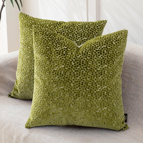 FIFU couch throw pillow front velvet dotted texture enhances luxurious feel.