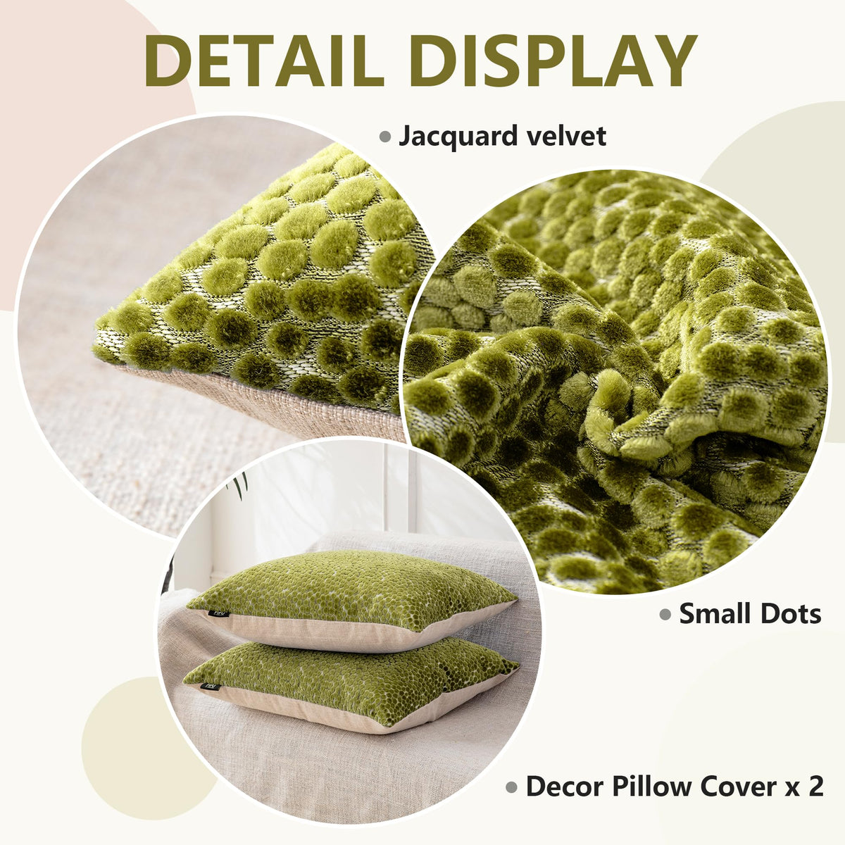 FIFU pillow covers easy-care machine-washable design for busy homes.