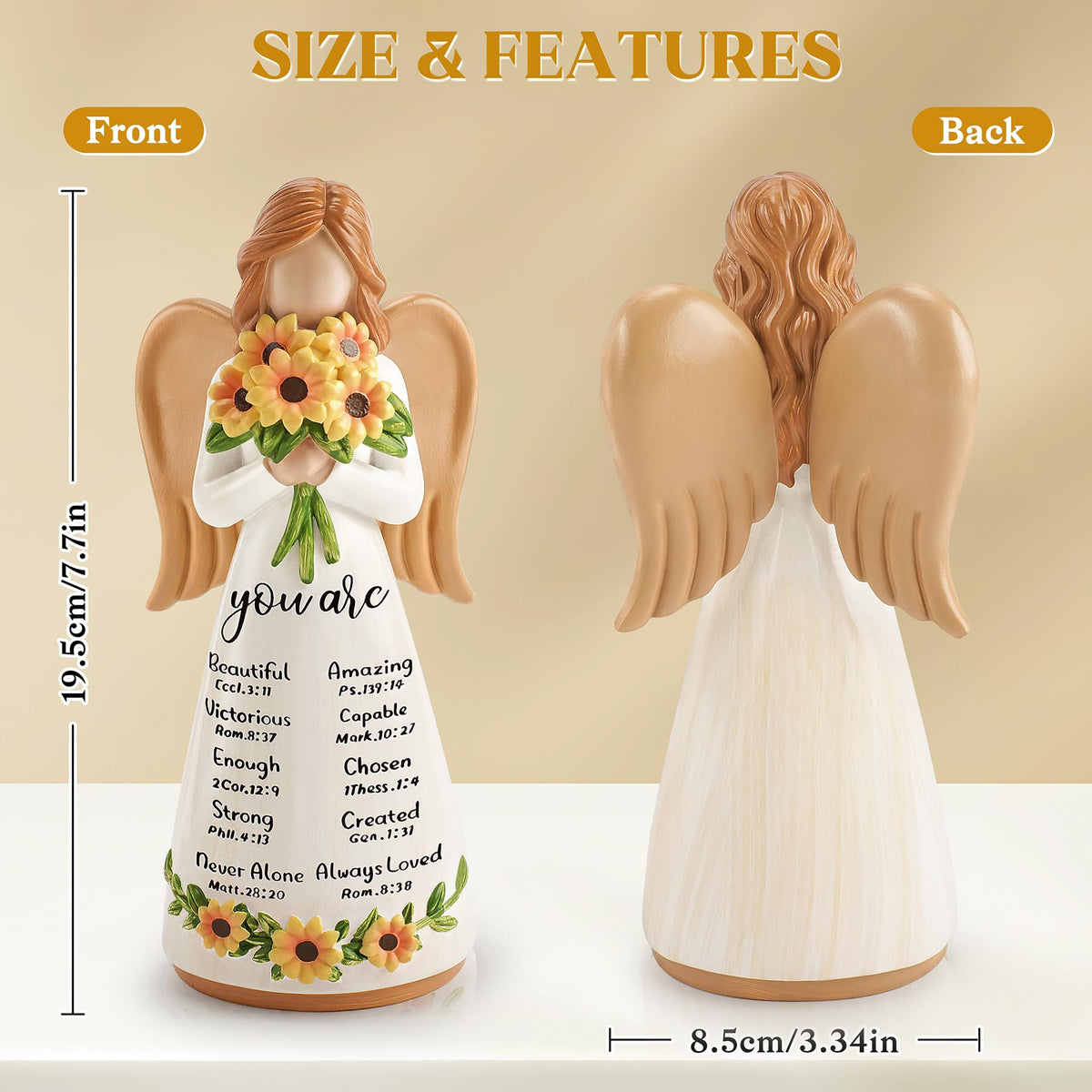 Fighting to Achieve Christian gift women, sunflowers symbolize hope and encouragement.