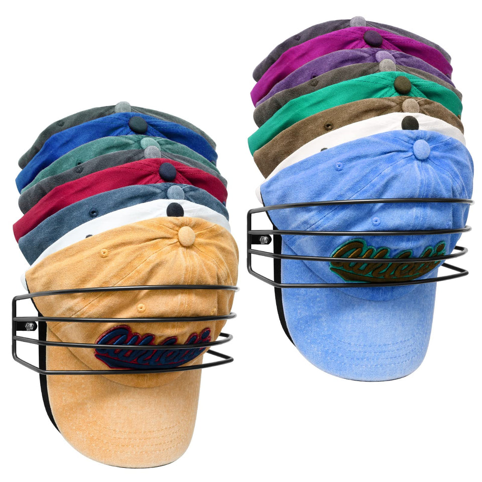 Fikoksol wall-mounted hat rack with arc design preserves cap shape and displays neatly