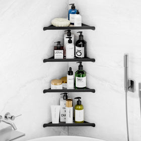Fikoksol shower caddy 4-pack triangle corner for compact bathroom organization.