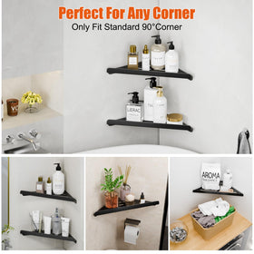 Fikoksol versatile triangle storage for bathroom corners and small spaces.