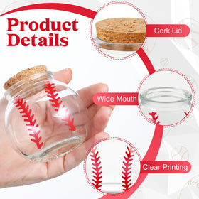 FillTouch baseball dirt jar closeup baseball-pattern, adds themed decor to celebrations.