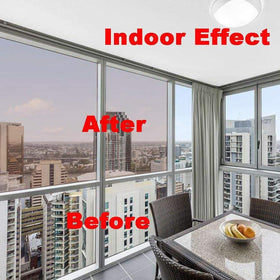 Filmgoo day-to-night mirror switch image demonstrates reflective effect with lighting.