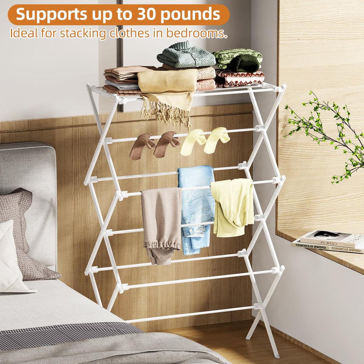 FILROUG non-slip pads keep the rack steady