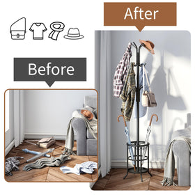 FILWH coat rack close-up finish shows smooth polished metal that cleans easily.