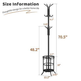 FILWH coat rack available in black to match diverse decor styles.