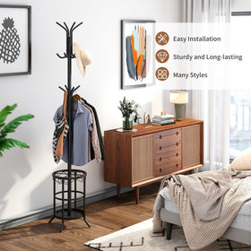 FILWH coat rack sturdy base supports heavy coats without wobble in busy hallways.