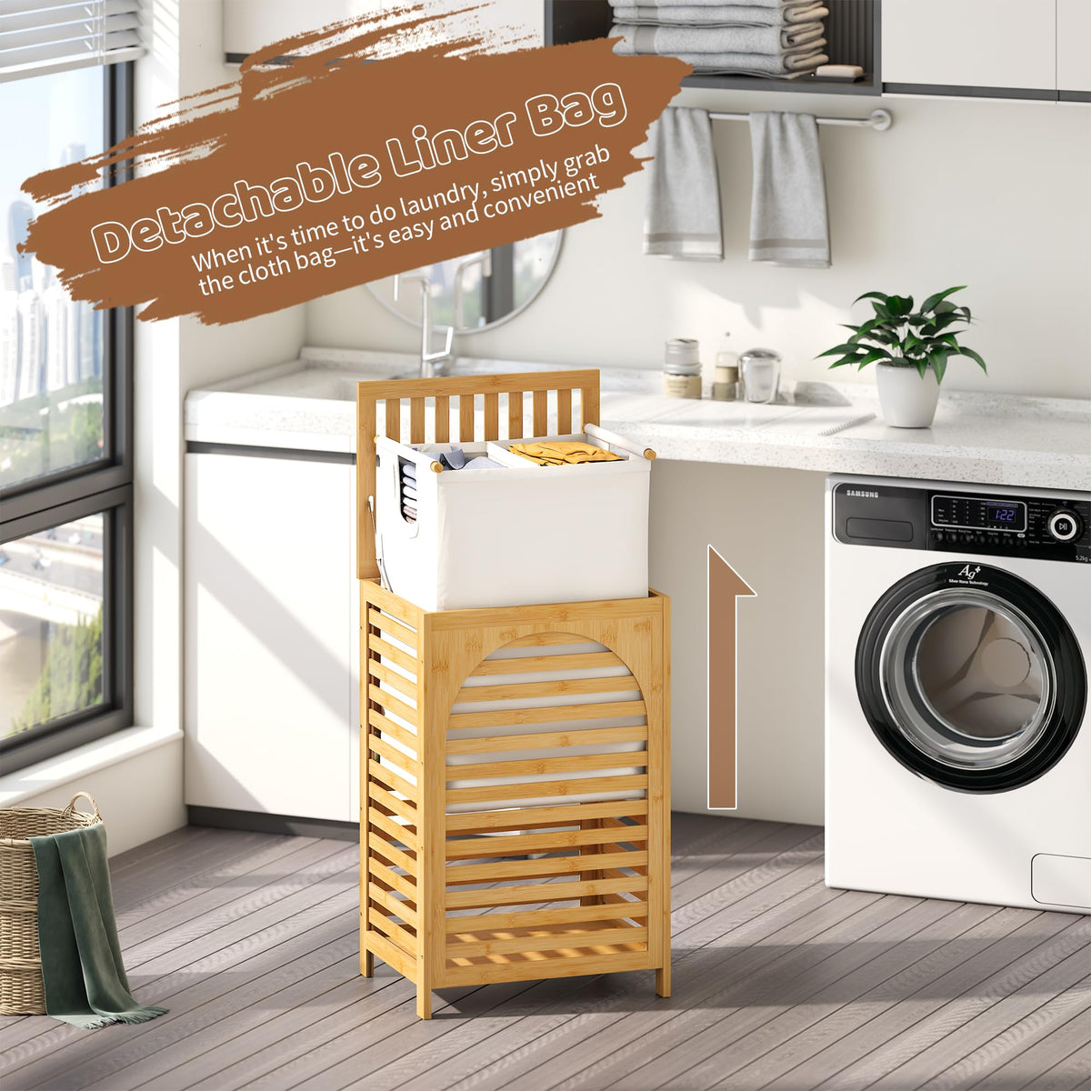 FILWH removable bag for easy washing and quick transfers.