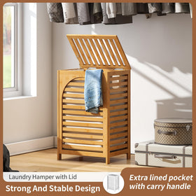 FILWH reversible bamboo lid provides quick access while keeping items tidy.