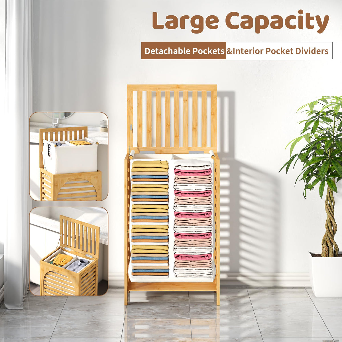 FILWH sturdy bamboo frame resists daily use and maintains shape.