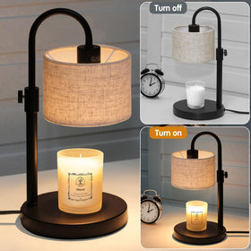 FINCMY candle warmer lamp creates ambient room lighting for cozy evenings.