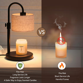 FINCMY candle warmer lamp base and shade add chic home decor.