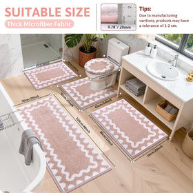 Findosom U-shaped mat 20x24 provides secure seating area and dry floor protection.