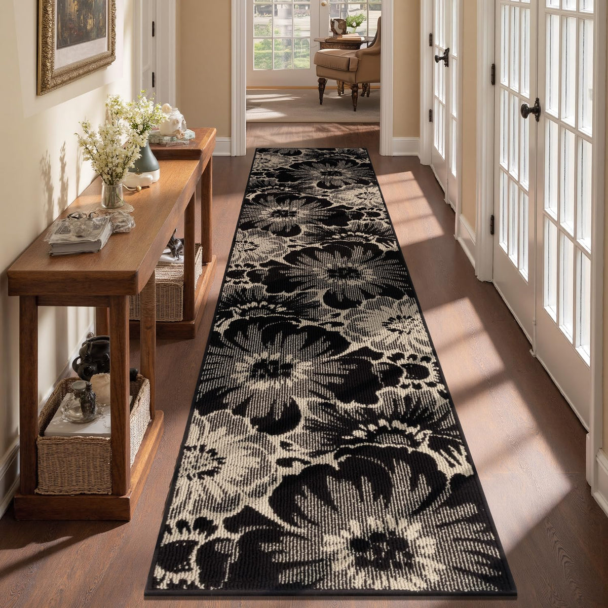 Findosom boho carpet in black-beige pairs with many styles.