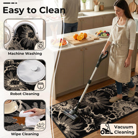 Findosom dirt-scrape action keeps floors cleaner at thresholds