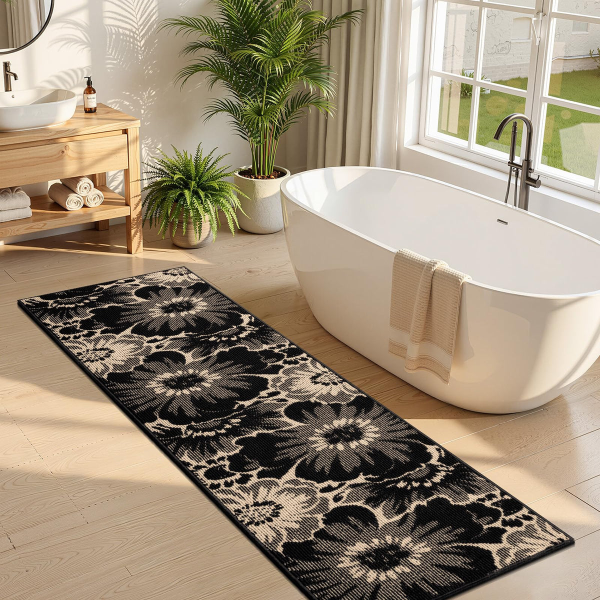 Findosom multi-space-use rug fits hallways, bedrooms, and living areas