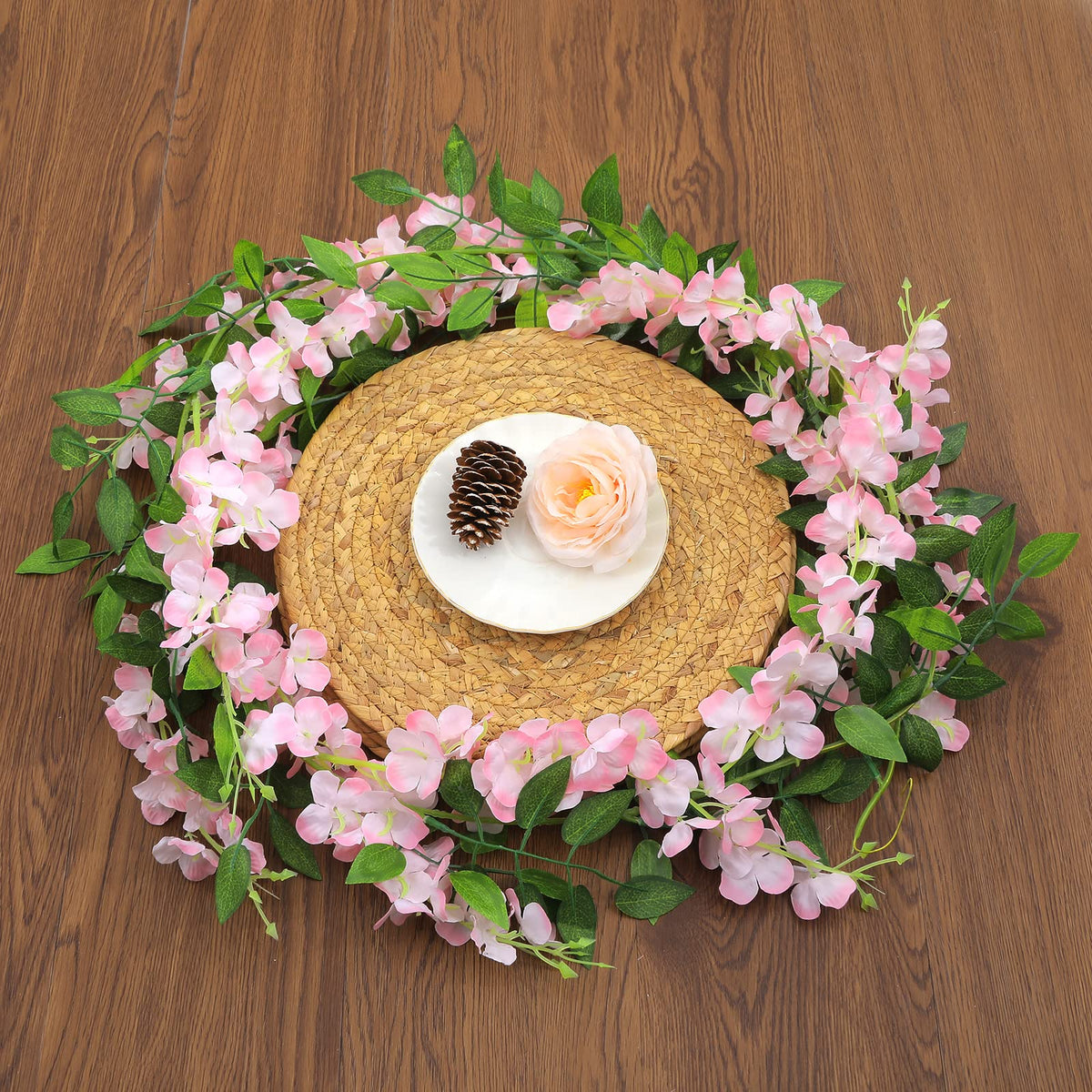 Findosom wisteria garland enhances outdoor walls and garden decor.