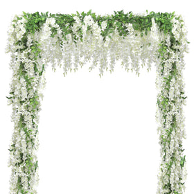 Findosom Wisteria garland with 10 stems for versatile interior and exterior decor.