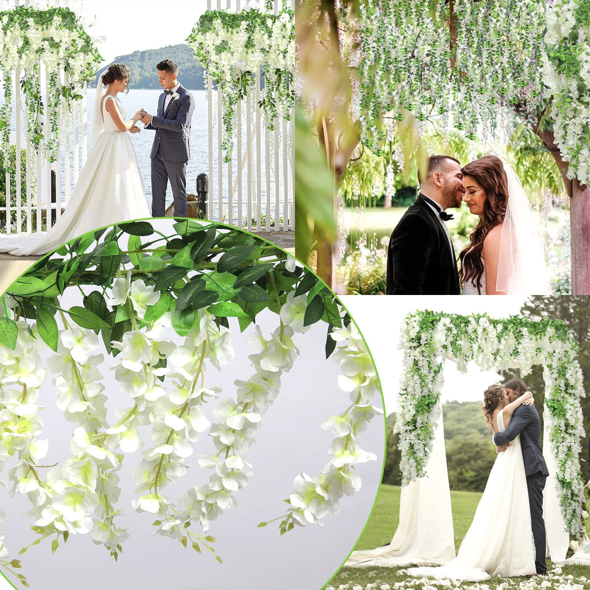 Findosom Wisteria garland suitable for both indoor and outdoor decorations.