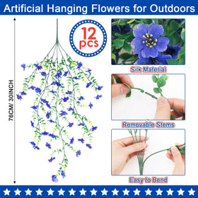 FineCheer detailed patriotic flowers with five stems create a realistic focal point.