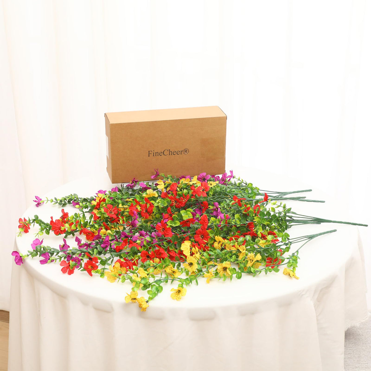 FineCheer eucalyptus accents enhance the lifelike appeal of each bundle.