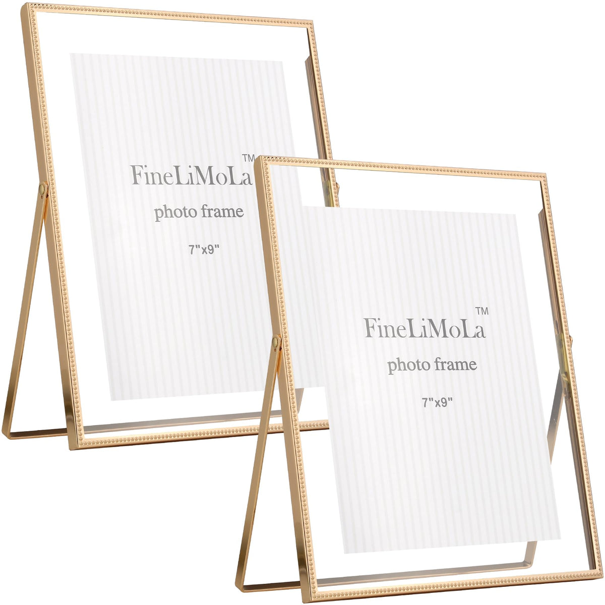 FineLiMoLa gold 8x10 floating frame with beaded edge for elegant display.