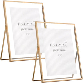 FineLiMoLa gold 8x10 floating frame with beaded edge for elegant display.