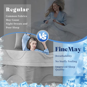 FineMay cooling comforter machine-washable and easy-care for busy homes.