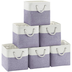 FinishingBo large cube bin front view demonstrating spacious 11x11x11 storage for clutter-free shelves