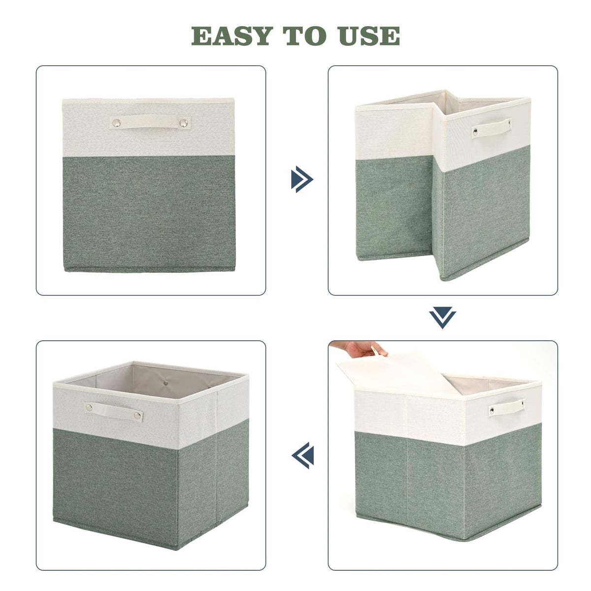 FinishingBo durable storage bin suited for bedroom or office shelving.