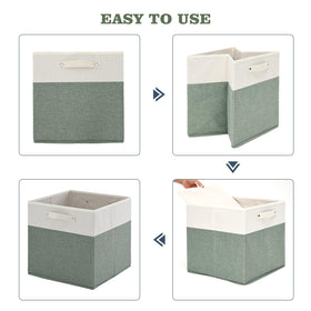 FinishingBo durable storage bin suited for bedroom or office shelving.