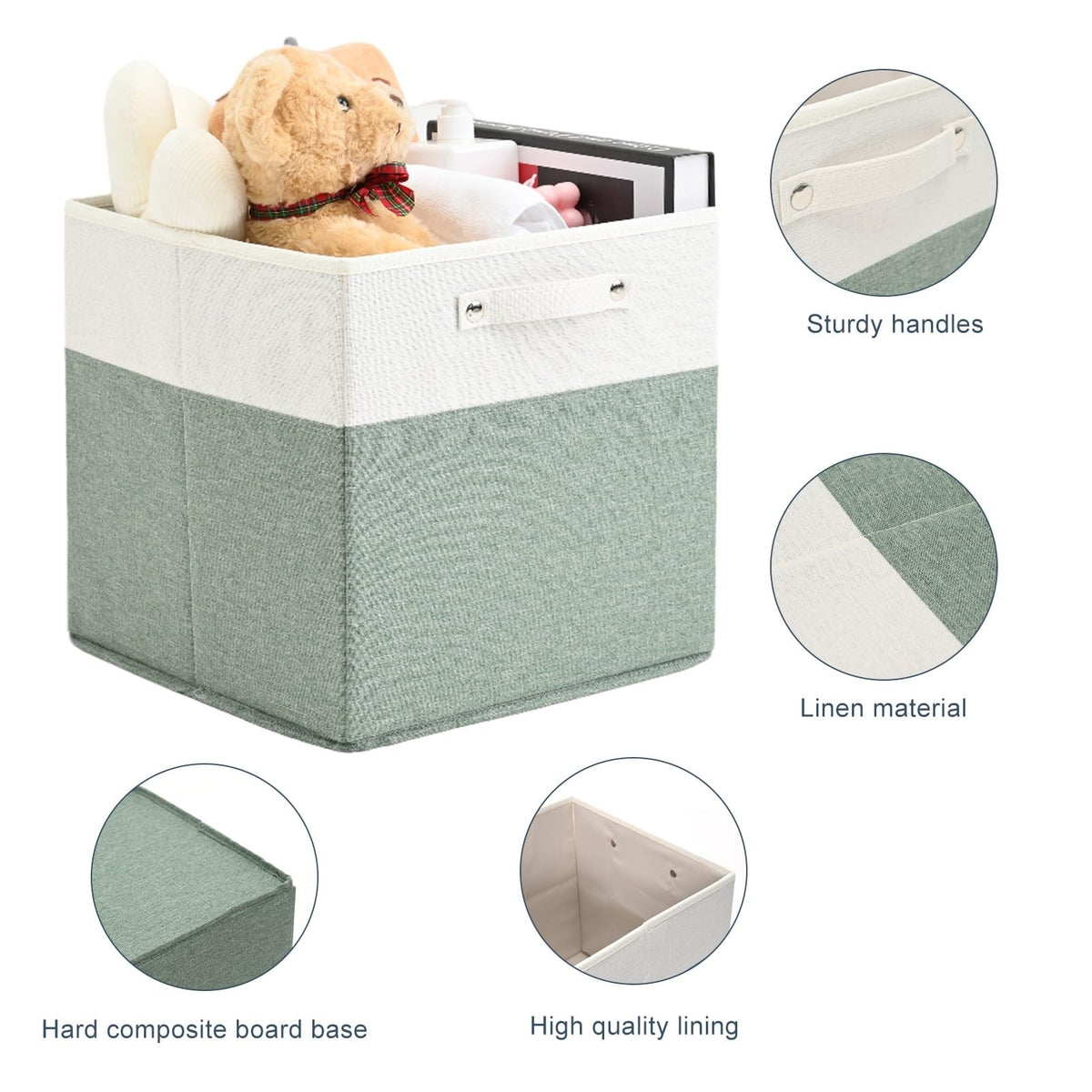 FinishingBo rigid cardboard insert bin keeps shape for tidy storage.