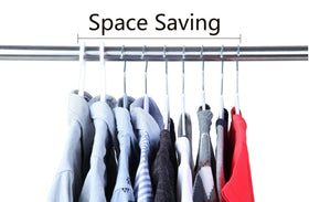 Finnhomy closet organization solution with durable plastic hangers.