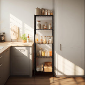 Finnhomy adjustable shelves show 1-inch height options.