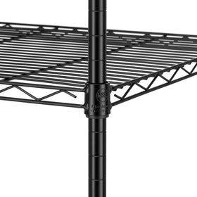 Finnhomy shelving highlights high per-shelf capacity in use.