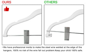 Finnhomy heavy-duty hangers hold multiple items without buckling.