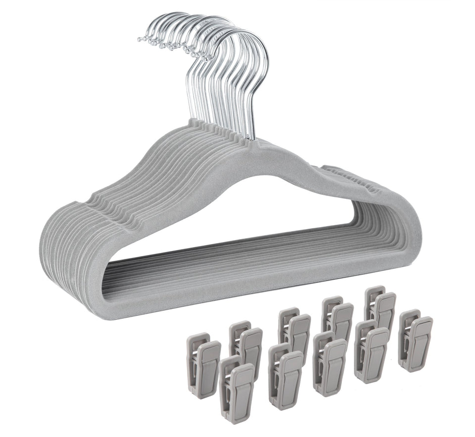 Finnhomy velvet non-slip hangers with 360-degree swivel hooks for kids' clothes