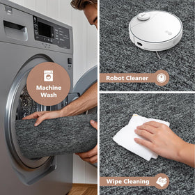 FinRèc Home non-slip backing keeps rug in place on various floors.