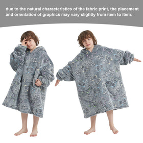 Fiosnow one-size-fits-6-13-years hoodie, easy wear for boys and girls.