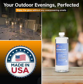 Indoor living room glow from Firefly lamp oil with a near odorless flame.