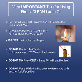 Kosher-certified Firefly Fuel Clean Lamp Oil used for events and gatherings.