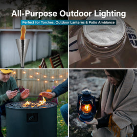 Long burn time Firefly Fuel Lamp Oil preserves brightness with fewer refills.
