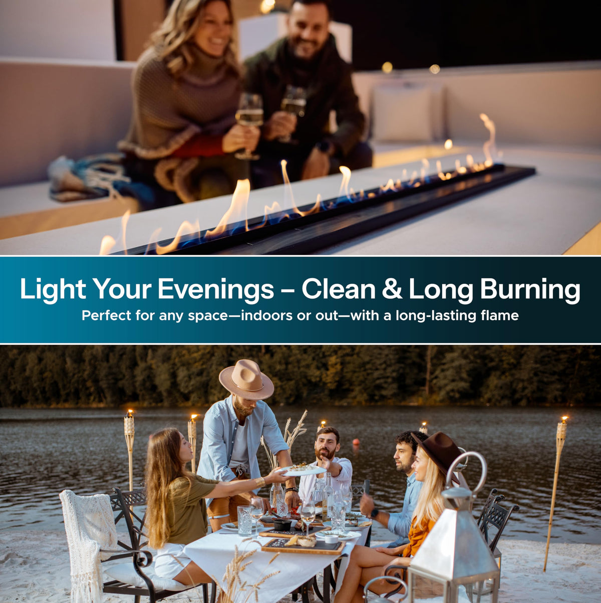 32 oz bottle suits home, events, and hospitality lighting needs.