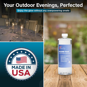 Outdoor-ready oil supports tiki torches and lanterns with reliable glow.